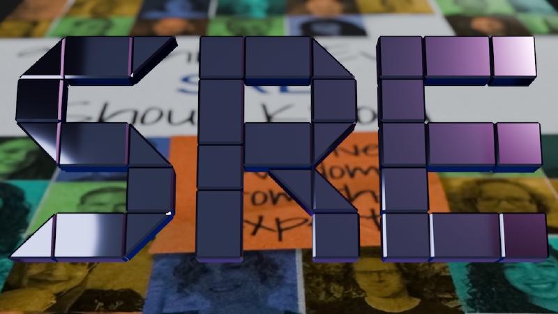 Site Reliability Engineering floating over the cover of the book “97 Things Every SRE Should Know”